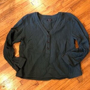 Madewell gauze cotton top. Size Large.